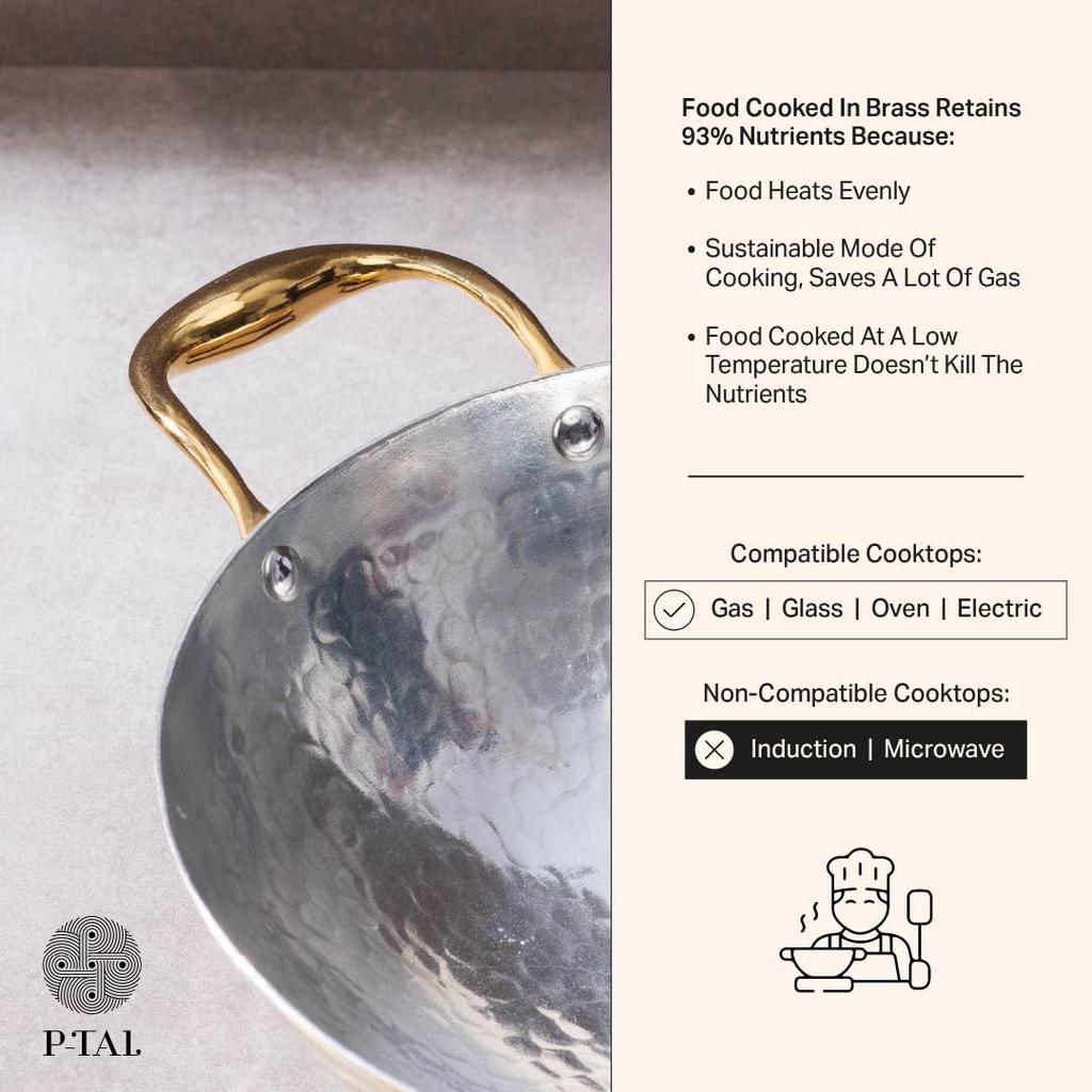 Brass Saucepan (1.5 L), Brass Kadhai, P-TAL