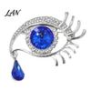 Non-fading Eye Pin Bling Rhinestone Eyes Brooch Pin, Tear of Angel Lapel for Women, Sweater Cardigan Coat Suit Decoration Jewelry Accessories