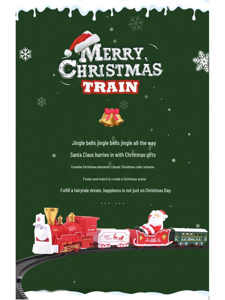 Mini Electric Track Train Toy for Kids - Christmas Edition