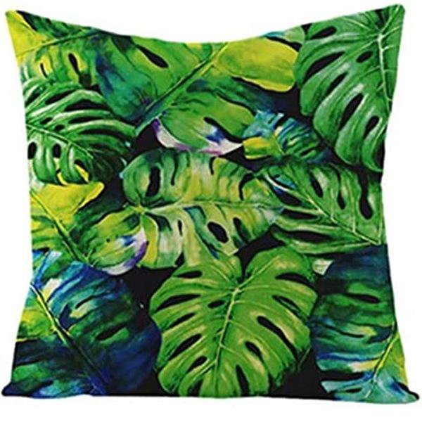 New Nordic Green Plant Printed Pillow Case Sofa Pillow Leaf Series Decorative Pillow Linen