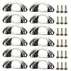 12Pcs Shell Furniture Handles Cabinet Pulls Drawer Knobs Half Moon Kitchen Cupboard Wardrobe Door Handle Antique Hardware