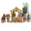 Christmas Manger Nativity Set Resin Christmas Manger Scene Nativity Statue Holiday Party Supplies For Mantel Desk Room Bedroom