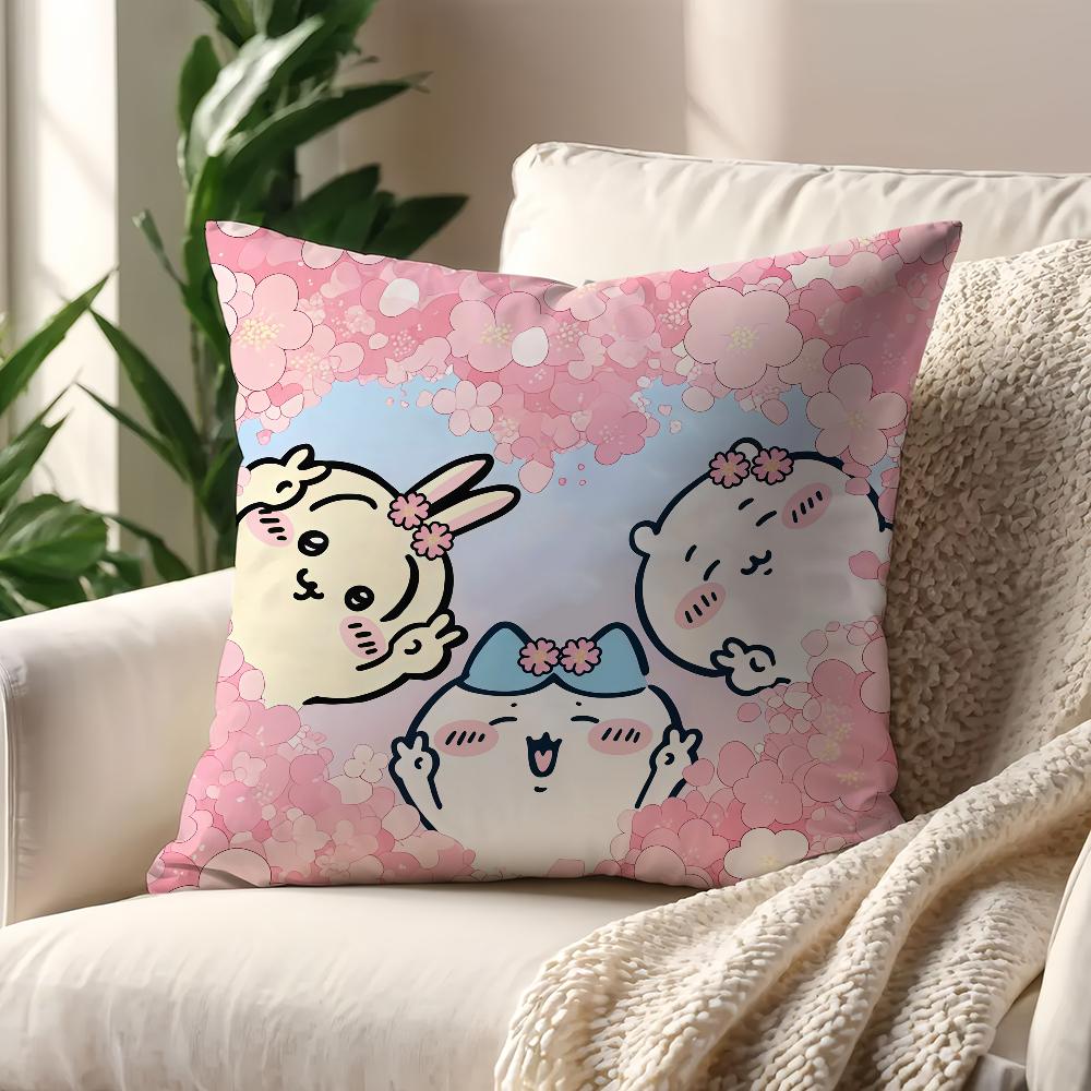 Cute CChiikawaS Kawaii cushion cover For Pillow Printing Sofa Decoration Home Car Room Coffee Shop Office Nordic Simplicity