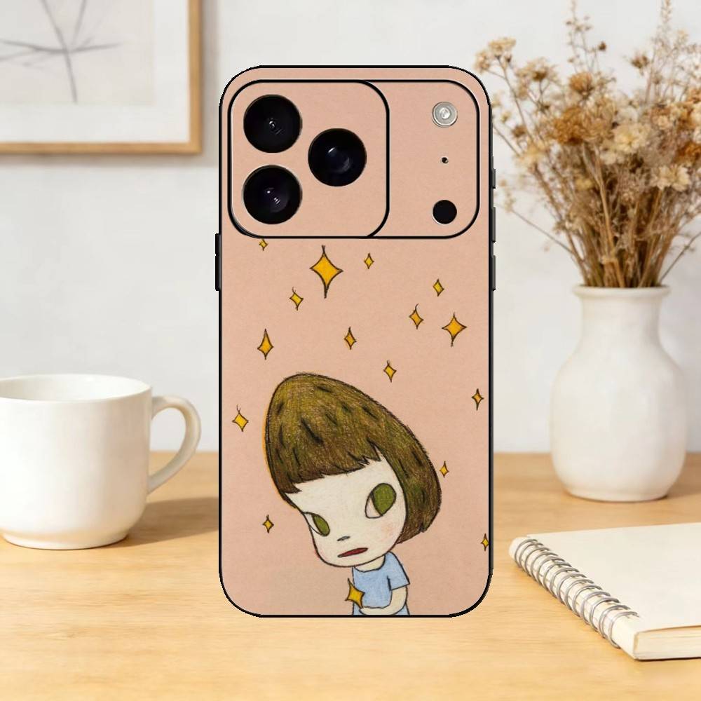 

Y-Yoshitomos Art N-Nara Phone Case Silicone black Soft For IPhone 17,16,15,14,13,12,11,SE,Plus Pro Max iPhone16pro