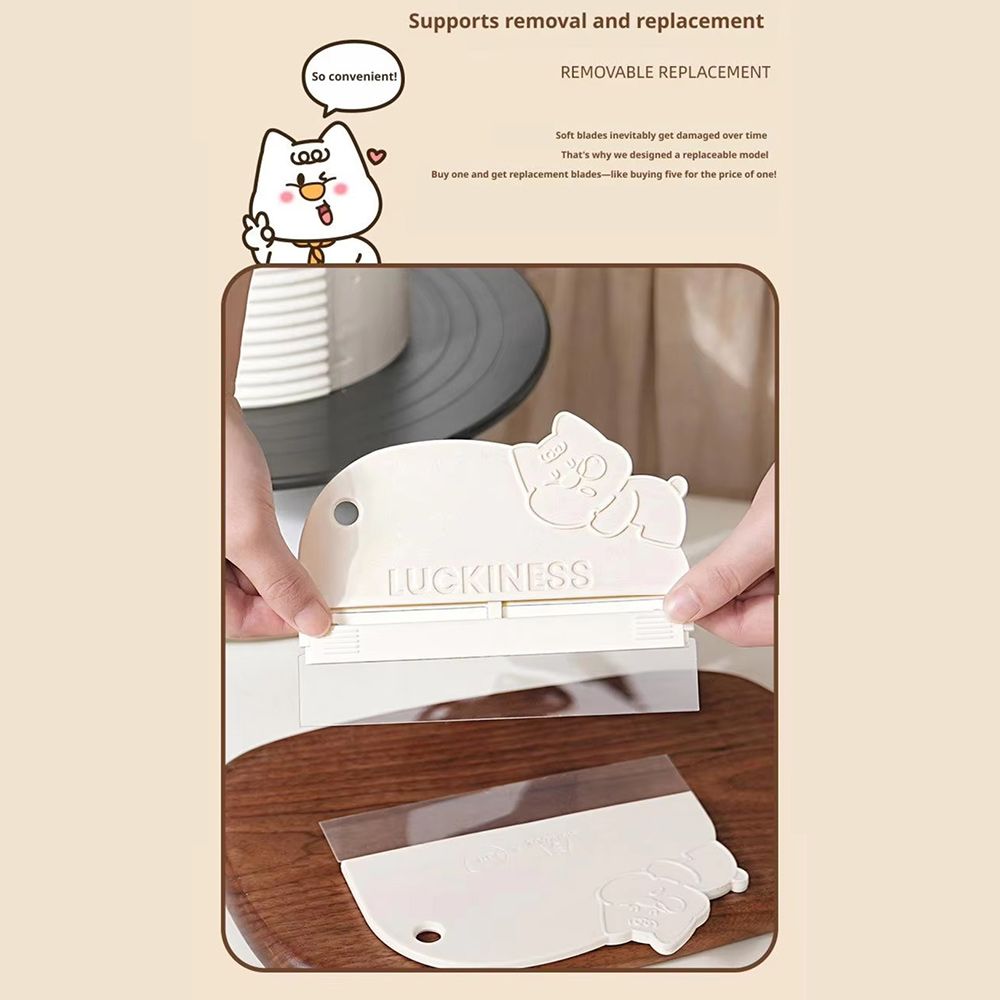 4Pcs/Set Flexible Frosting Smoother Transparent Cake Icing Spatula for Layer Cake Decorating