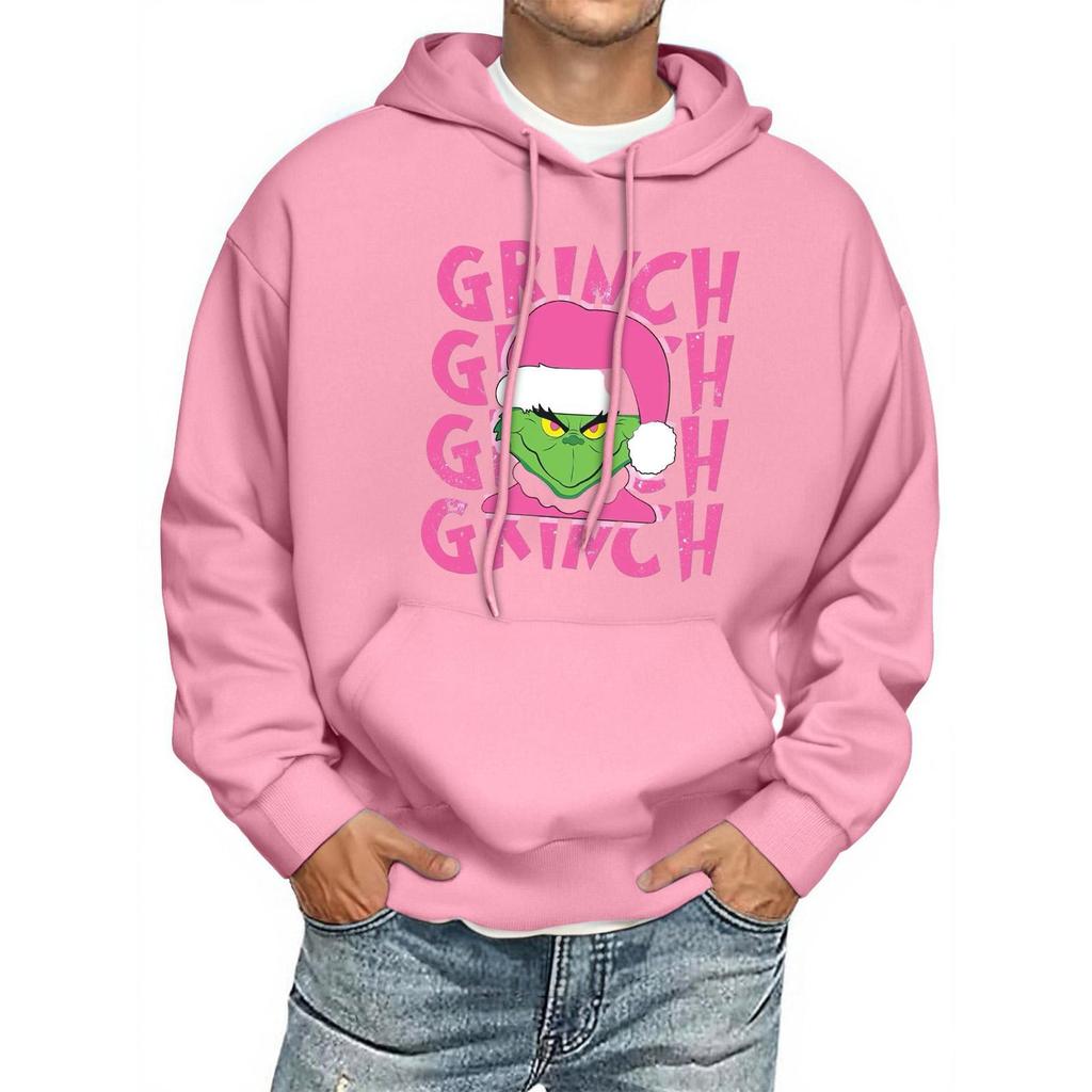 Men's Print Hooded Sweatshirt Long-Sleeve Casual Pullover Hoodie Hooded Sweatshirt