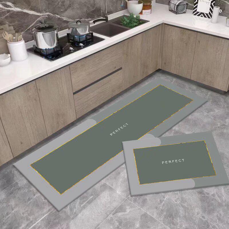 Stylish Non-Slip Kitchen Floor Mats: Dirt-Resistant, Water-Absorbing, Oil-Absorbing, Long Combination Set