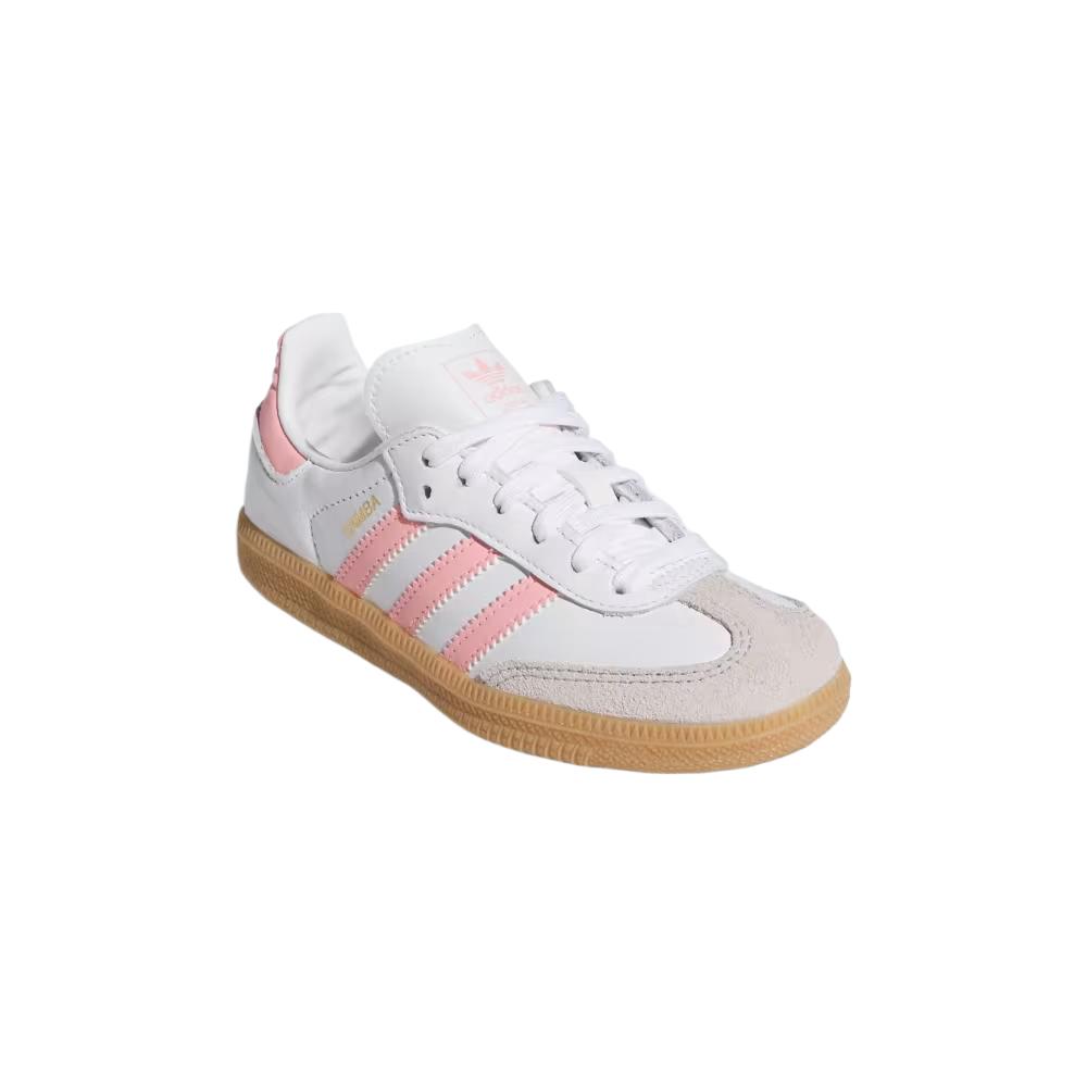 Adidas Samba OG C Weiß Semi-Pink Spark Kinder-Sneaker Wolkenweiß Gummi JP5484