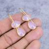 Pink Chalcedony Gemstone Handmade 925 Sterling Silver Jewelry Earring 1.46" M-2637