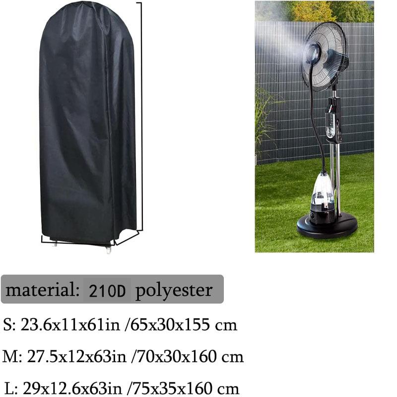 210D Cooling Fan Cover Outdoor Waterproof Fan Covers Outside Large Stand Up Pedestal and Wall Mount Industrial Spray Fan Cover