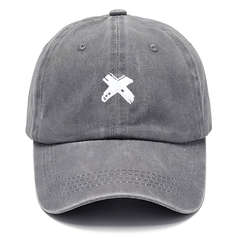 Washed Men Women Cotton Baseball Cap Sport X Letter Snapback Hat Vintage Breathable Unisex Outdoor Casual Streetwear Sun Hat
