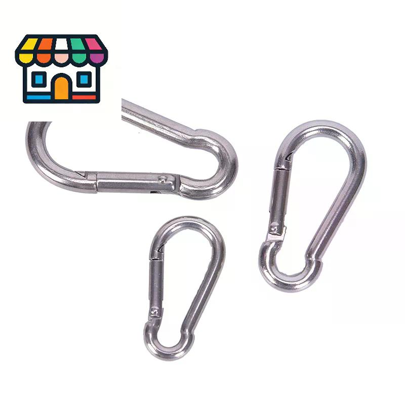 304 Stainless Steel Spring Snap Carabiner Quick Link Lock Ring Hook Snap Shackle Chain Fastener Hook