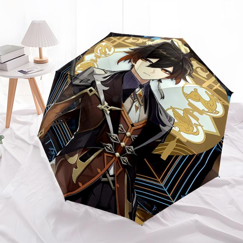 1pc Genshin Impact2 Umbrella, Sun Protection, And UV Shielding. It Has Eight Sturdy Ribs for Outdoor Use And Perfect Gift