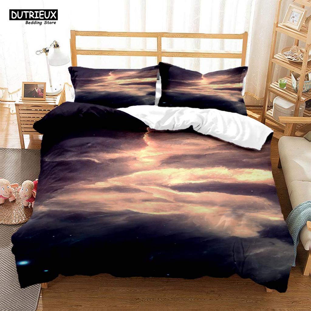 Space Star Printed Polyester Bedding Soft and Comfort Personal Quilt Cover Bedding Kit