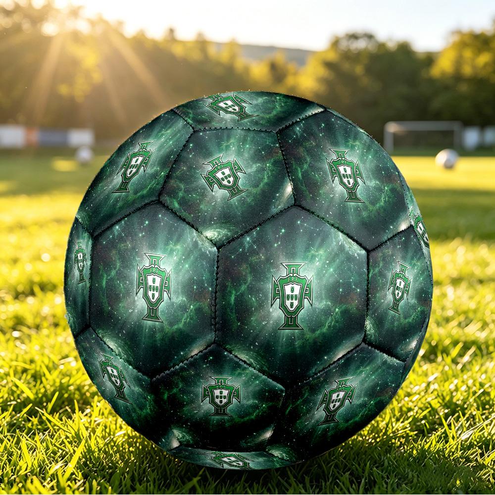 Portugal Football Printed Size 5 Soccer Ball Wear Resistant Standard Adult Training Football Fan Gift for Indoor Outdoor Match Sports