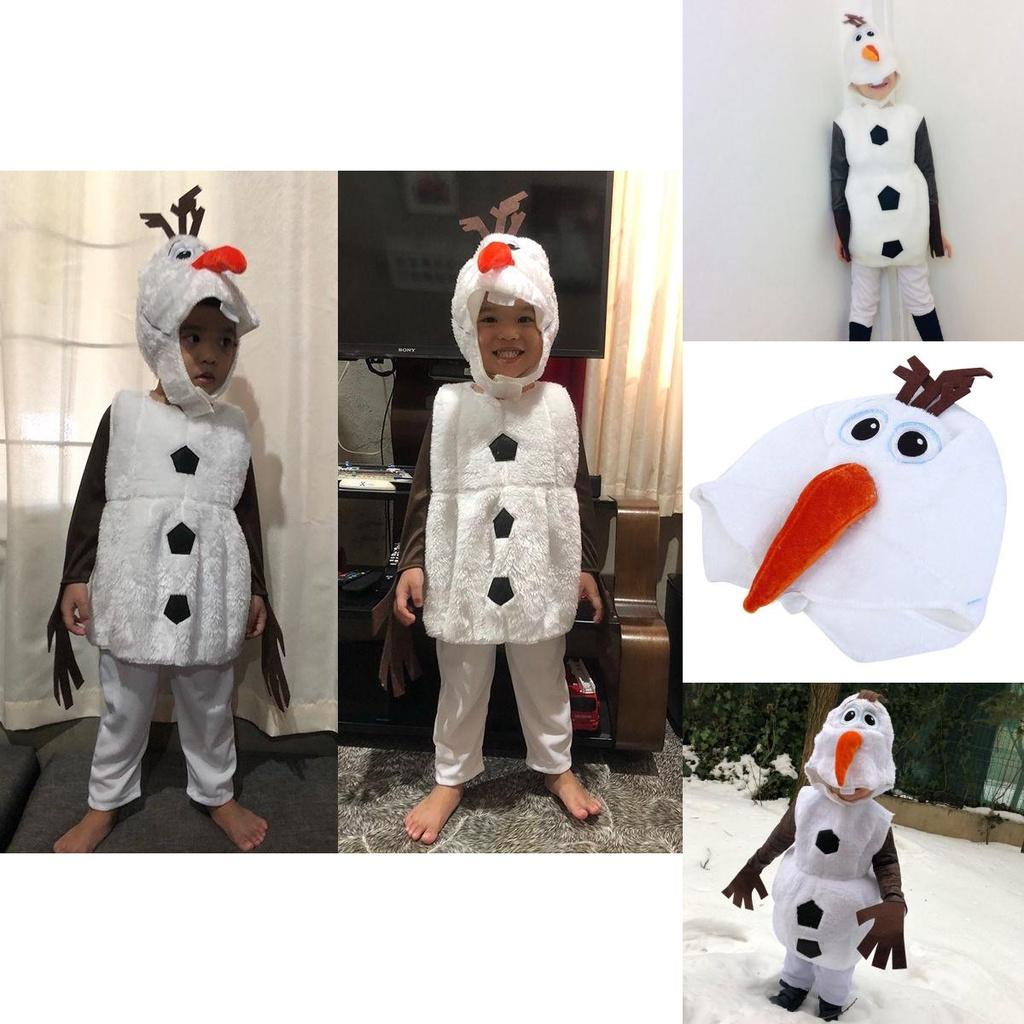Enchanting Frozen Snowman Olaf Cosplay Costume For Kids Halloween Fancy Dress Up