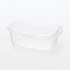 MUJI Microwaveable Food Containers with Pack of MDC95A3S Lids, Semi-Transparent, Rectangular, 180mL, 4,
