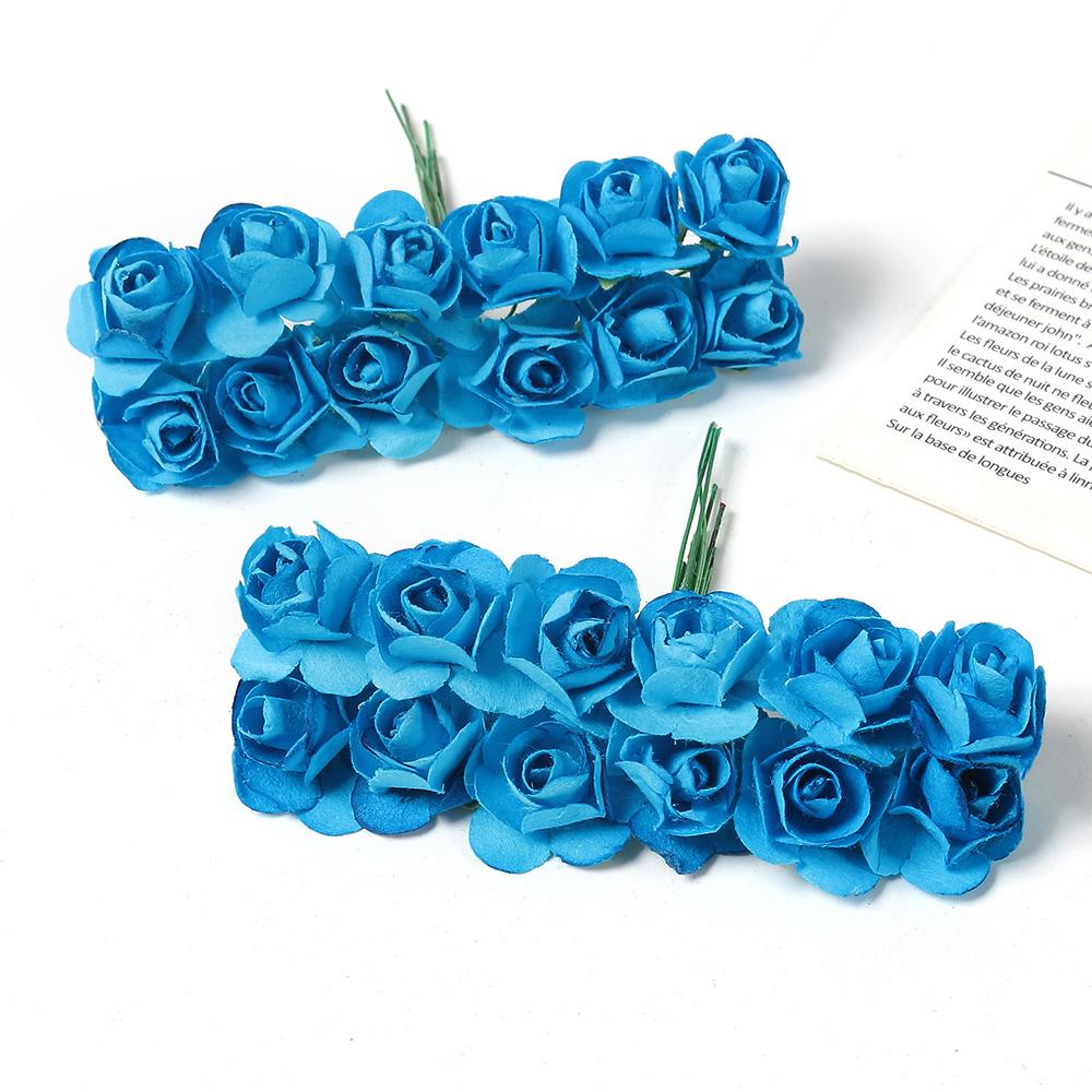 144Pcs Artificial Rose Bouquets Paper Fake Flowers Home Room Decor Wedding Decoration Christmas Navidad 2025 New Year DIY Wreath