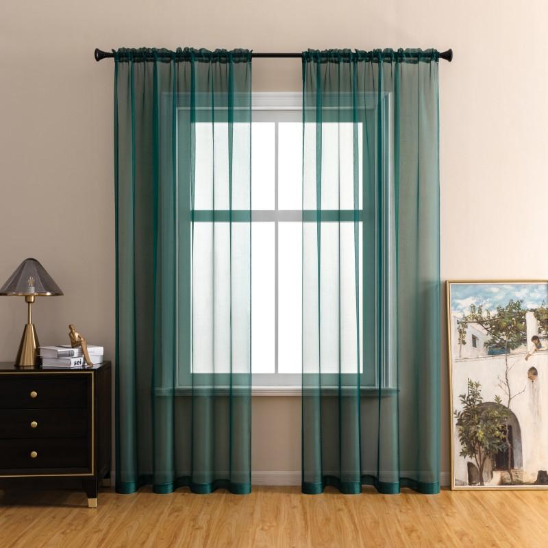 Colorful Semisheer Modern Privacy Romantic Curtains Light Filtering Window Scarf For Living Room Bedroom Study Room Decor