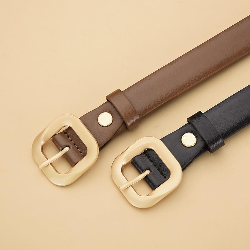 Chic Pu Leather Waist Belt With Silver Alloy Pin Buckle For Fashion And Daily Use