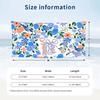 Floral Birds Artwork 1 Theme Quick Dry Beach Towel Custom Name Text Print Large Sand Resistant Towel Beach Vacation