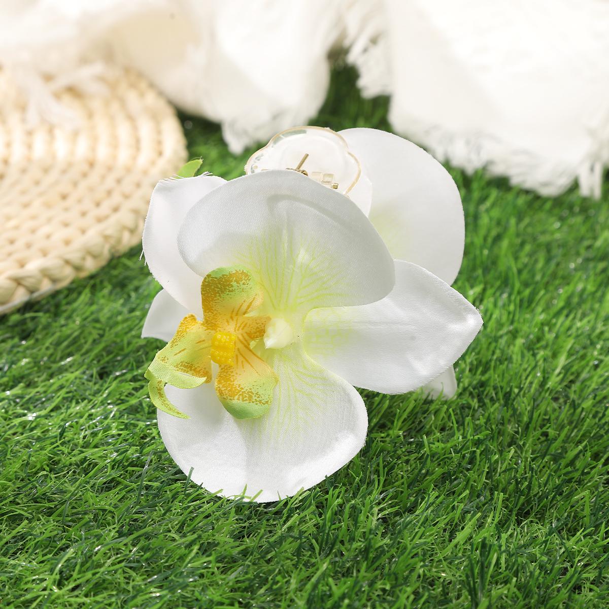 

AWAYTR Elegant Phalaenopsis Hair Claws Plastic Floral Hair Clips Crab For Women Girl Gift Hair Accessories Valentine Headwear