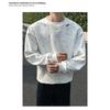 Men S Loose Fit Embroidered Crew Neck Pullover Sweatshirt Plus Size
