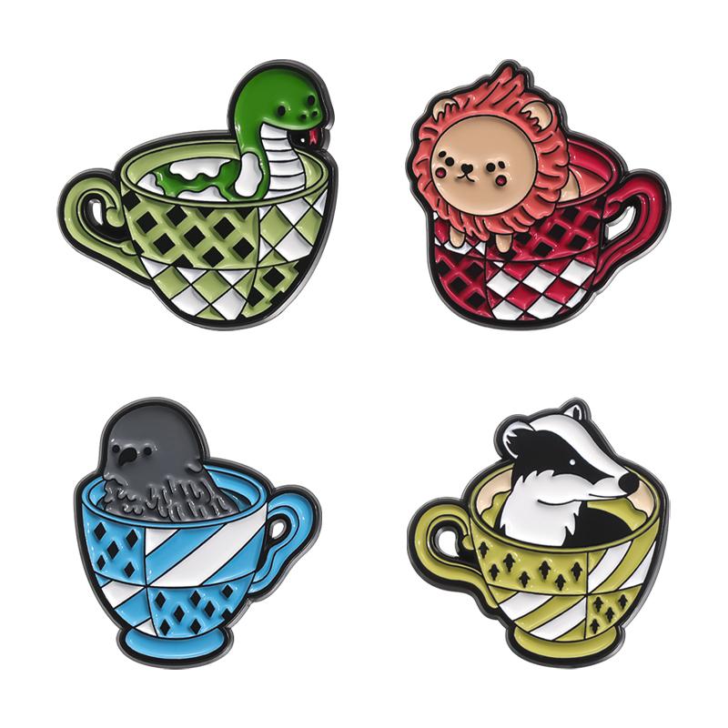 3-6 Stk./Set Tier-Serie Emaille-Anstecknadeln Capybara Frosch Cowboy Ente Killer-Huhn Broschen Reversabzeichen Schmuck Geschenk für Freunde