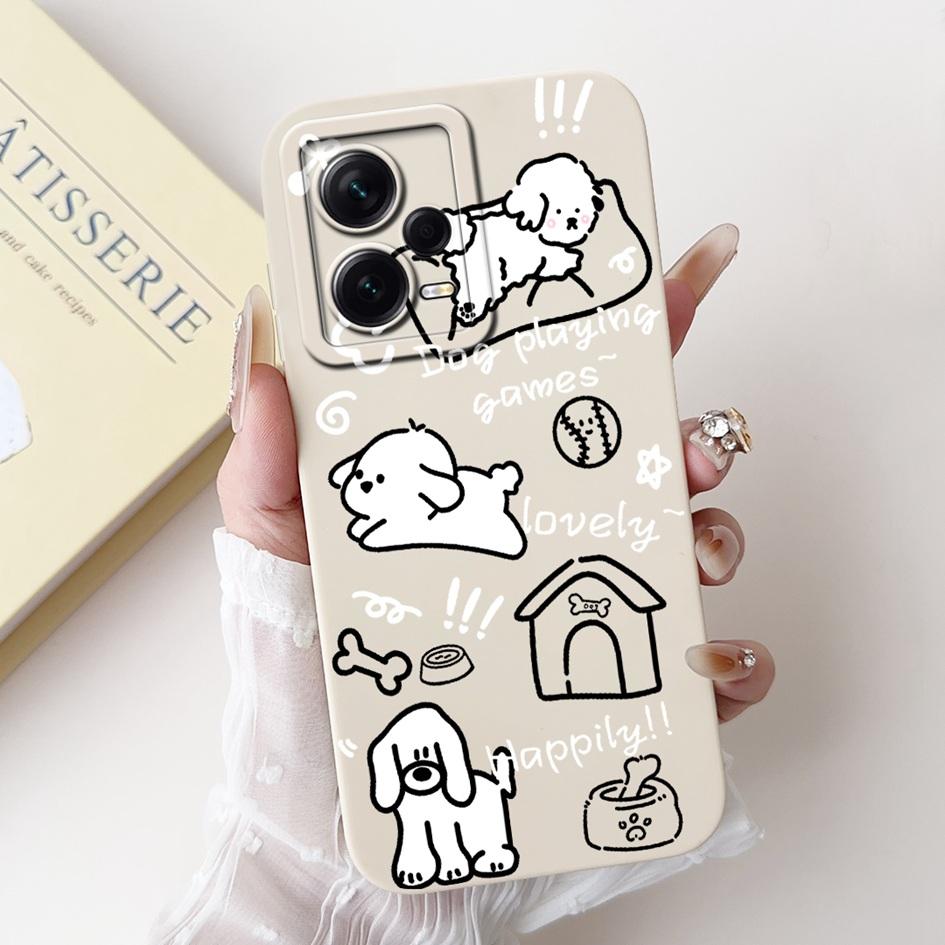 For Xiaomi Poco X5 5G Case Cover Lovely Panda Liquid Silicone Soft Back Cover For Poco X5 Pro Phone Case Coque PocoX5 X5Pro Capa