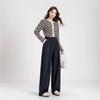 Denim-blaue Säbelhosen, Herbst- und Winter-Neuheit, hochtailliert, an den Füßen gebunden, locker, lässig, fallend, Bananen-Hosen, Wide-Leg-Hosen