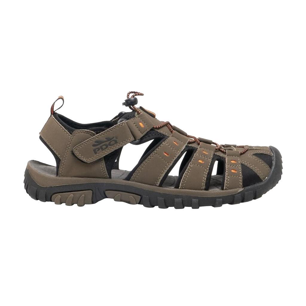 PDQ Jungen-Trail-Sandalen aus synthetischem Nubukleder mit Knebel- und Klettverschluss