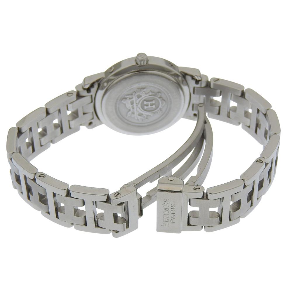 HERMES Clipper Watches CL4.210 grayDial Stainless Steel Quartz Analog display Women Used