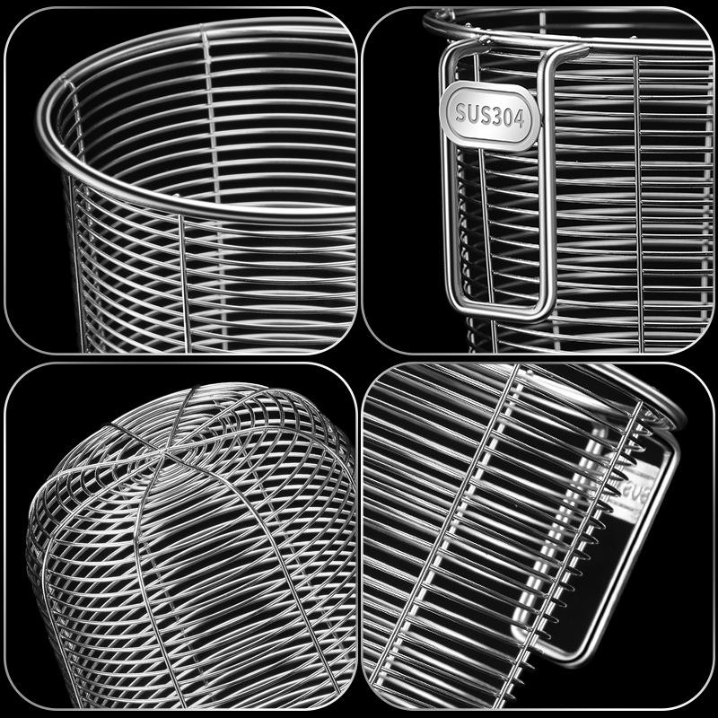 Stainless Steel Chopstick Holder & Draining Rack - Kitchen Storage Box, Dishwasher Safe