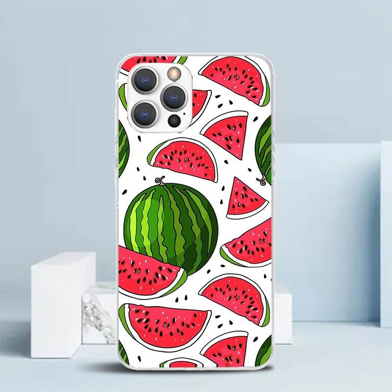 Wassermelone Sommerfrucht Handyhülle Für IPhone 16 17 Air 16E 15 14 Plus 13 Mini 12 11 Pro Max 7 8 + SE 2020 Weiche TPU Rückseite 1
