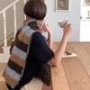 Fashion versatile color matching scarf Comfortable, warm and breathable wool striped color scarf Autumn and winter cold scarf