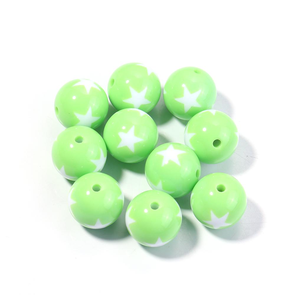 10-20pcs/lot 12 16 20mm Acrylic Beads Double Color Star Round Beads Loose Spacer Beads For Jewelry Making DIY Bracelet Necklace