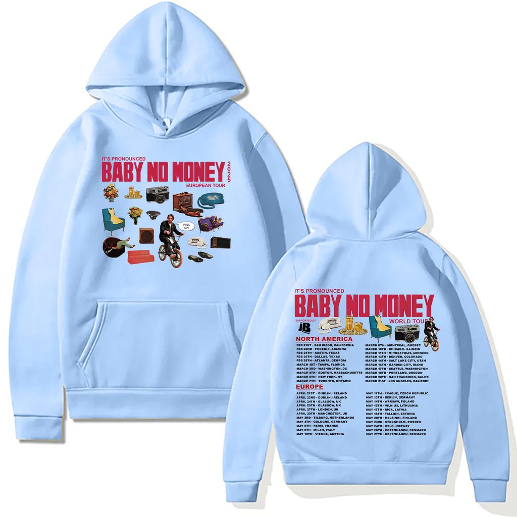 Bbno$ New Hoodies It's Pronounced Baby No Money European Tour 2025 Sweatshirt Men Women Pullovers Harajuku Creative Fall Clothes