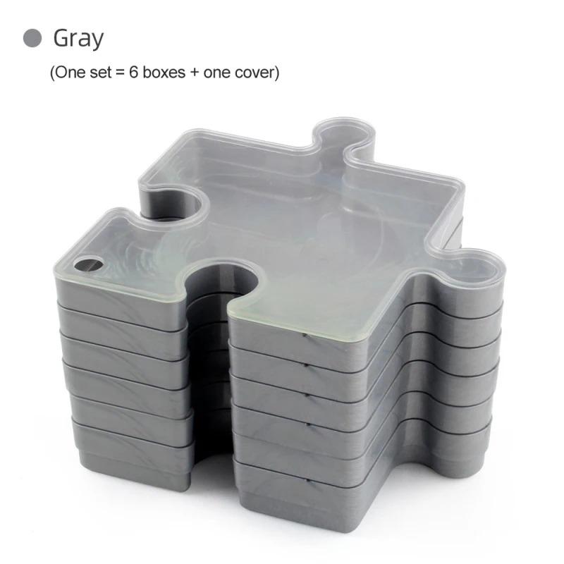 6-layer Puzzle Storage Box With Transparent Cover 3D Puzzle Splicing Sorting Organizer Multifunctional Puzzle Storag Tool