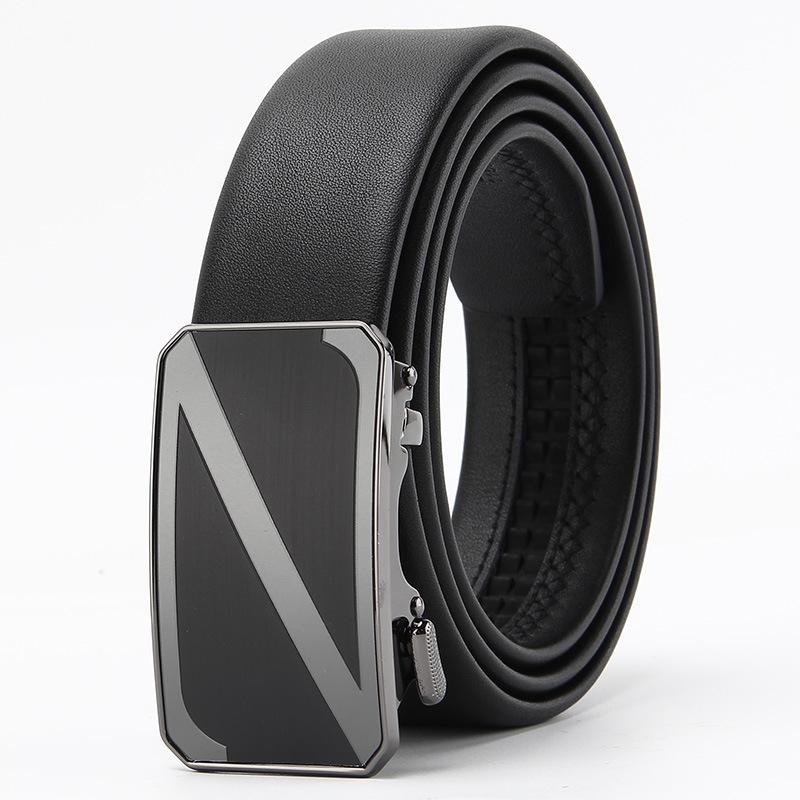 Belts for Men's Real Cowhide Head Leather High End Belt Business Casual Automatic Buckle Belt