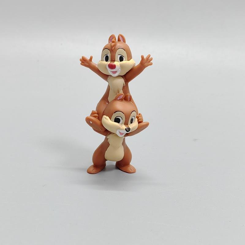 

7cm Kawaii Animation Figure Donald Duck Chip Dale Action Figurine Mini Miniature Hobby Plaything Cake Party Celebration Decoration Present