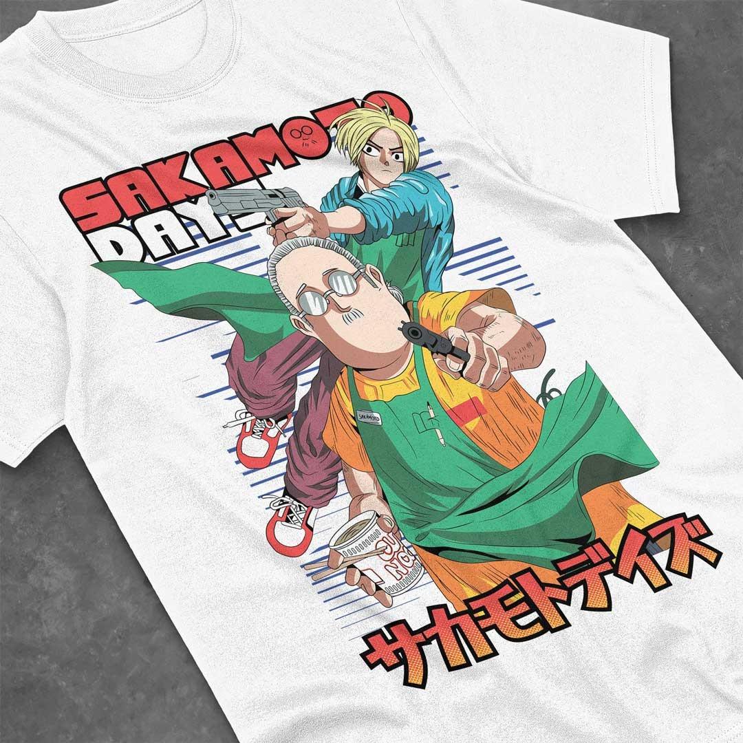 Летняя распродажа Sakamoto Days Таро Сакамото Футболка Аниме Нагумо Sakamoto Days Рубашка Все размеры Хлопок Мужская Короткий рукав 4XL