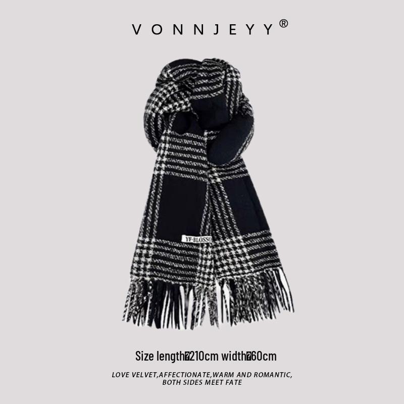 2024 Grauer Herren-Winterschal im koreanischen & japanischen Stil - Vielseitiger Studenten-Halswärmer & Schal