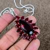 Garnet Gemstone Handmade 925 Sterling Silver Jewelry Pendant 2.48" KKG-304