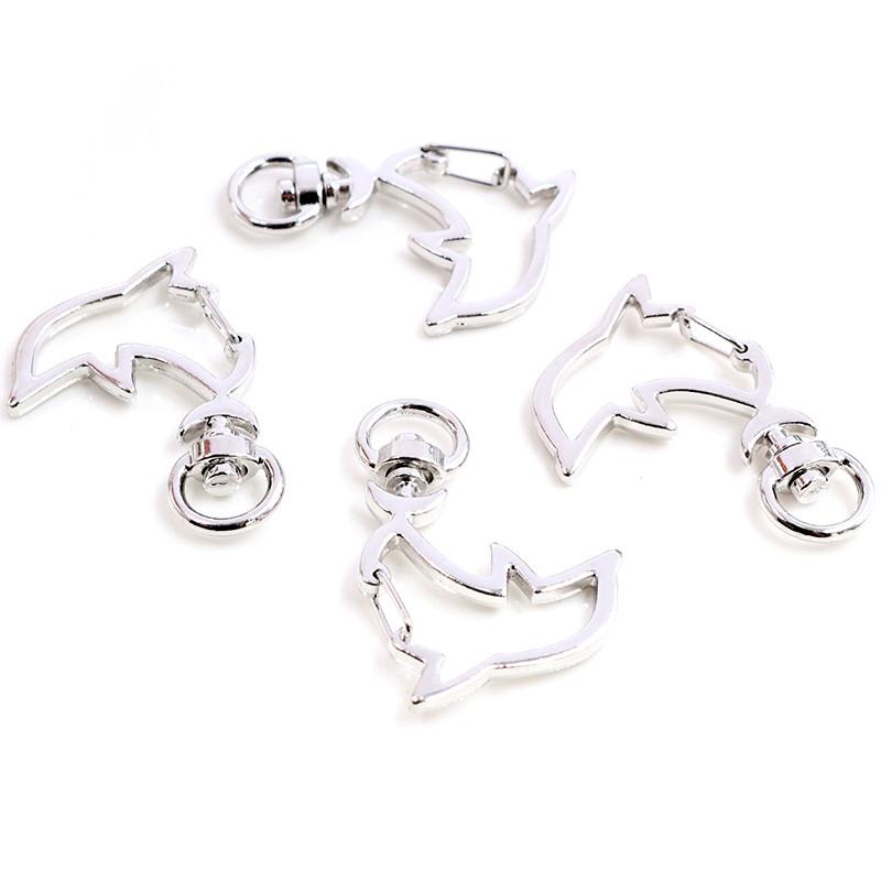 10pcs Cat Heart Snap Hook Trigger Clips Buckles For Keychain Lobster Lobster Clasp Hooks for Key Ring Clasp Jewelry Supplies