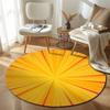 Artistic Round Floral Multicolor Carpet, Non-Slip Floor Mat for Kids Room