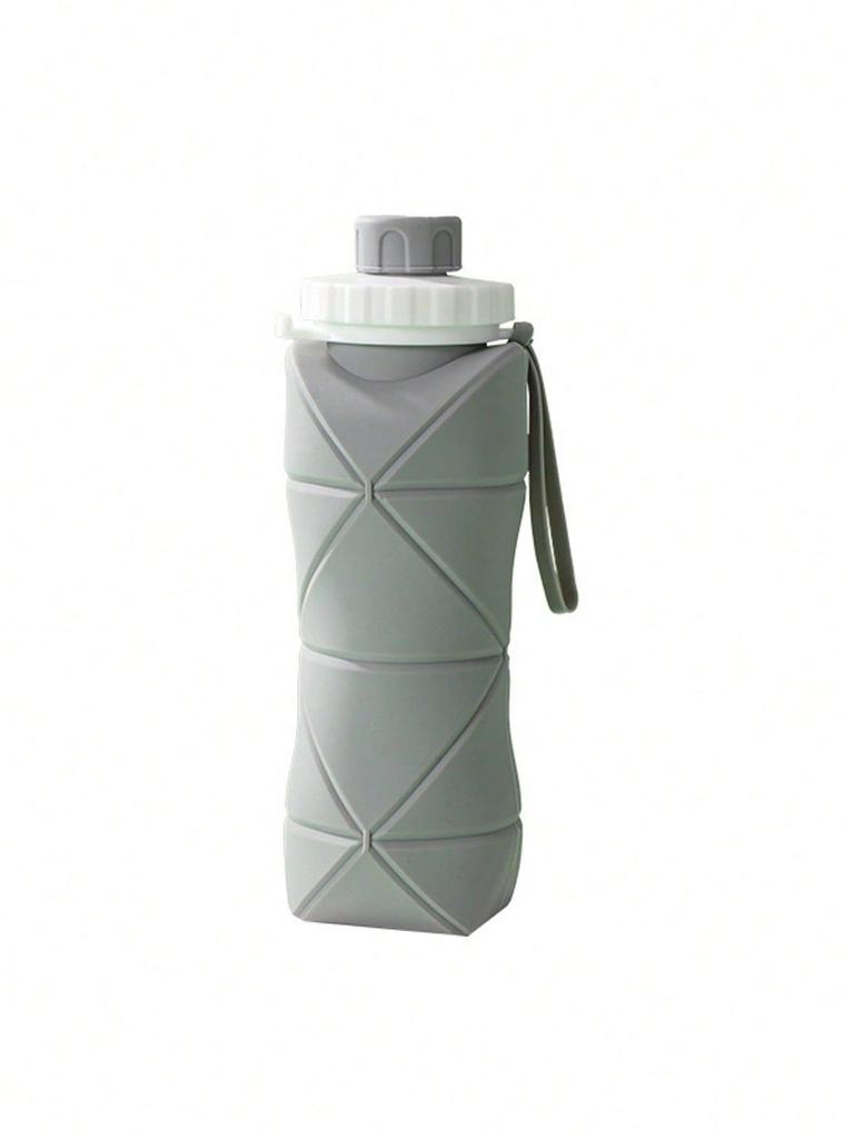 1 ks 600ml velký skládací silikonový hrnek - přenosná cestovní láhev na vodu pro venkovní použití, potravinářská, v svěžích barvách, skládací design