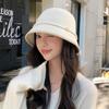 Autumn And Winter Knitted Bucket Hat, Bucket Hat, Top Hat, Small Face, Warm Basin Hat, Bow Versatile Personality
