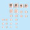 French White Tips Fake Toenails Moderate Thickness Comfortable to Wear Nails for Fashion Girls Foot Decoration