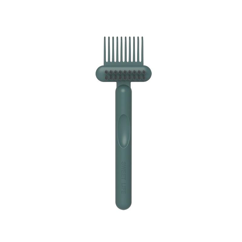 

Green and Blue Bristle Tool for Easy Hair Removal from Brushes, Gaps, and Curlers, Hair Care Essentials|Ergonomic Handle|Durable ABS Plastic