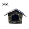 Cat House with Cozy Bed and Detachable Roof for Outdoor Use